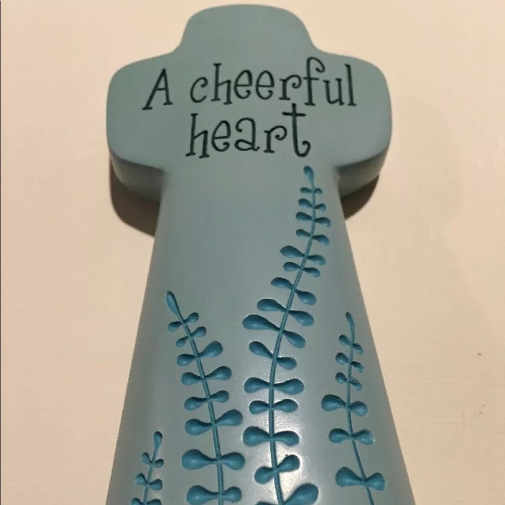 Angelstar Scripture Cross "A Cheerful Heart"